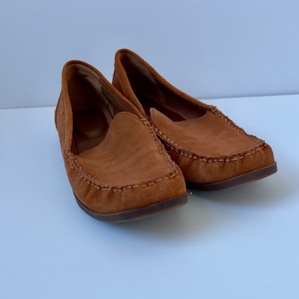 Franco Sarto burnt Orange Suede Loafers - Picture 3 of 6